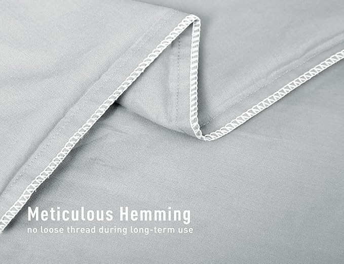 Sunflower Queen Pillowcases Set of 2, 100% Cotton Queen Size Pillow Cases 2, 20×30 inches Ultimate Gray, Soft and Breathable