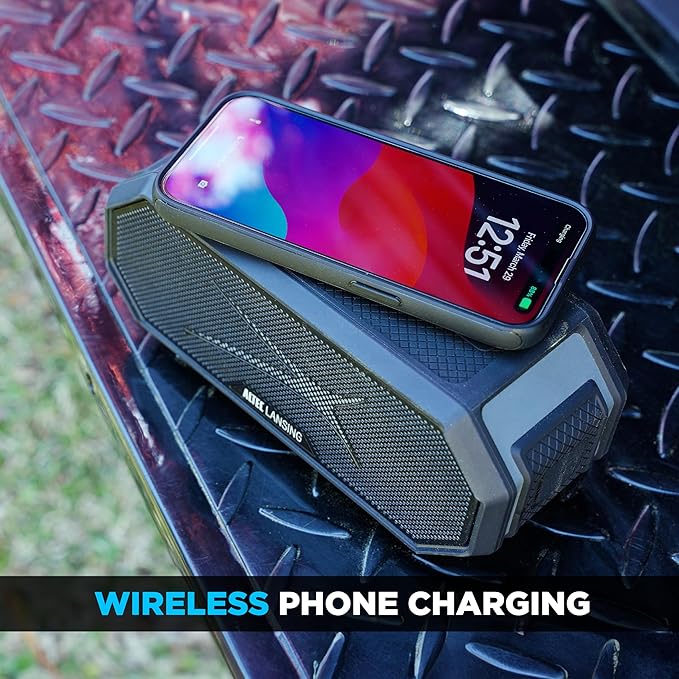 Altec Lansing Loud Portable Speakers Bluetooth Wireless Waterproof - MultiColor LED, 20 Hour Playtime, Mount Included | HydraBLAST 2.0 Magnetic Bluetooth Speaker for Travel, Home and Outdoor Adventure