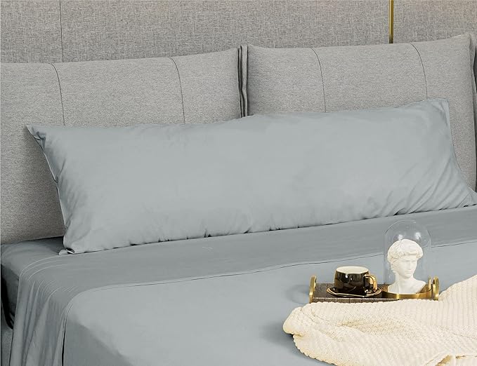 Sunflower Body Pillowcase 100% Cotton Long Pillow Cover/Case Envelope Closure 1 Pack, 21×54 inches Ultimate Gray, Soft and Breathable