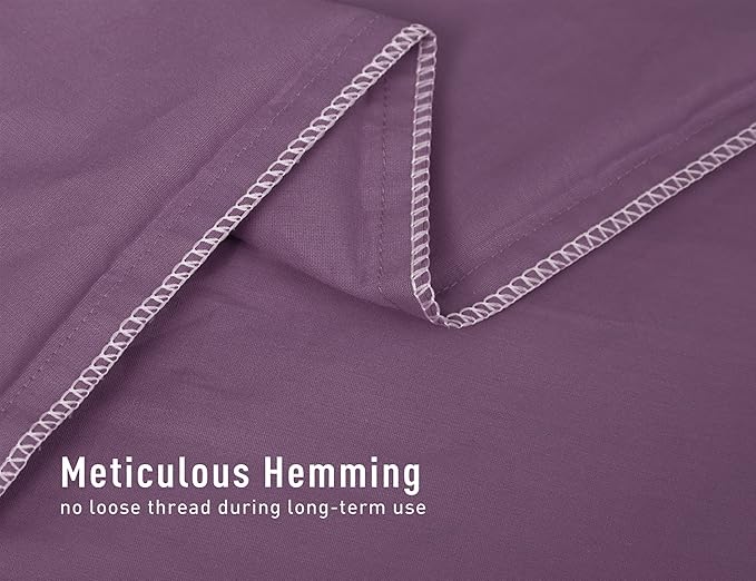 Sunflower King Pillowcases Set of 2, 100% Cotton King Size Pillow Cases 2, 20×40 inches Dark Purple, Soft and Breathable