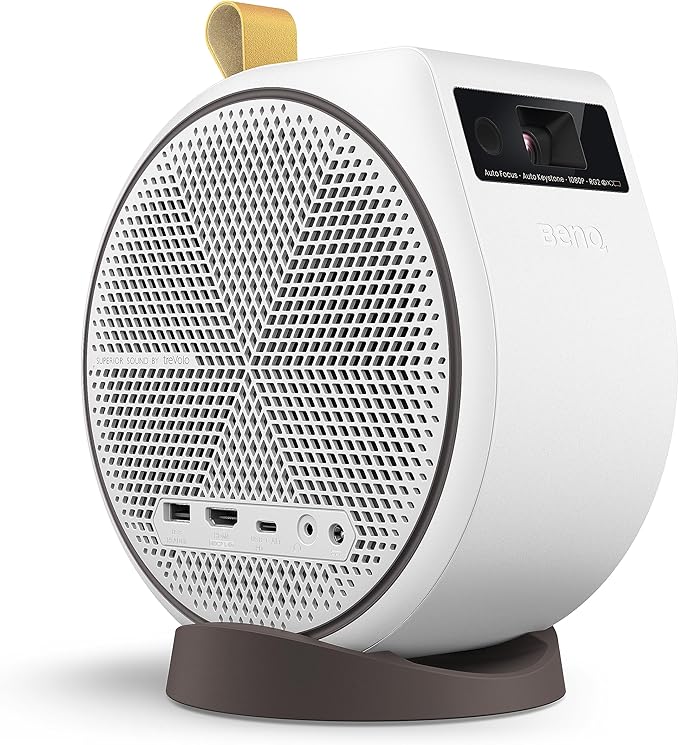 BenQ GV31 | 1080p LED Portable Ceiling Projector | Rotating Angle Projection | 16W 270˚ Bass Wireless Speaker | Android TV with Netflix | Chromecast & AirPlay | Autofocus & 1D Keystone | HDMI | USB-C