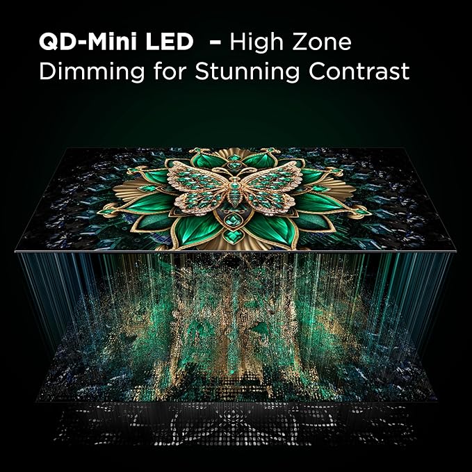 TCL 55-Inch Class QM7K Series QD-Mini LED 4K UHD Google Smart TV Best Premium Mini-LED TV - QLED, 144hz, 240hz Gaming Rate, Anti-Reflective Screen, Bang & Olufsen Audio, Atmos (55QM7K, 2025 Model)