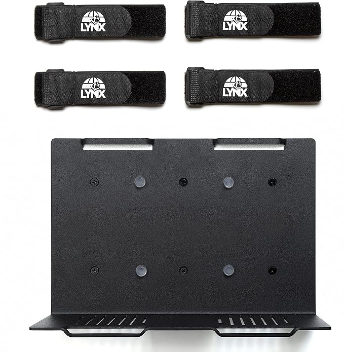 Wall Mount | Vented Computer UPS NAS Server Workstation Uninterruptible Power Supply Wall Bracket Kit with Hardware & Straps + 80mm Case Fan Attachment Points (Fans Not Included) (Small)