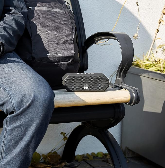 Altec Lansing LifeJacket H2O 4 - Waterproof Bluetooth Speaker, Durable & Portable Speaker with Voice Assistant, 10 Hour Battery Life & 100 Foot Range, Black