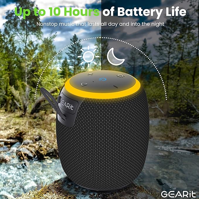GEARit Portable Bluetooth Speaker Wireless with 15W Loud Sound - IPX6 Water-Resistant Speakers - Fast Connect 5.3 Bluetooth, AUX, and TWS Pairing - Perfect for Gift/Home/Outdoor/Party