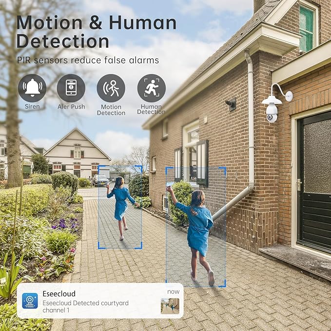 Light Bulb Security Camera 5G&2.4G WiFi Security Cameras Wireless Outdoor Indoor,360°Bulb Cameras for Home Security Outside Indoor,Motion Detection and Alarm,Two-Way Talk 2 Pack (5MP)