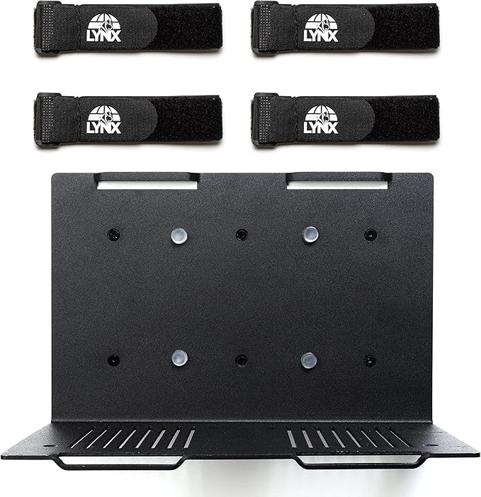 Wall Mount | Vented Computer UPS NAS Server Workstation Uninterruptible Power Supply Wall Bracket Kit with Hardware & Straps + 120mm Case Fan Attachment Points (Fans Not Included) (Medium)