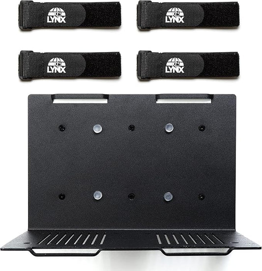 Wall Mount | Vented Computer UPS NAS Server Workstation Uninterruptible Power Supply Wall Bracket Kit with Hardware & Straps + 120mm Case Fan Attachment Points (Fans Not Included) (Medium)