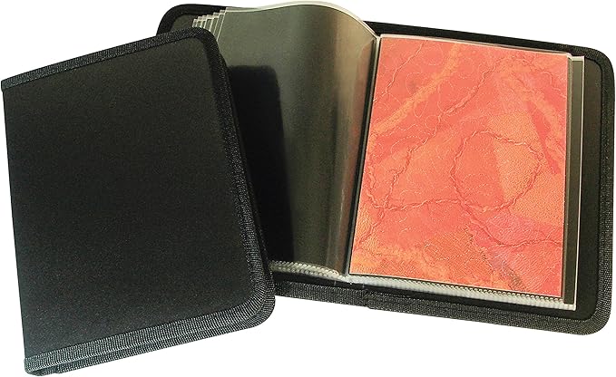 Alvin APB0406 Art Presentation Book, Great for Presentations or Storage, Acid-free, 4" x 6" Dimensions, Comes with 24 Top Loading Polypropylene Pages, Can Hold up to 48 Photos, Black.