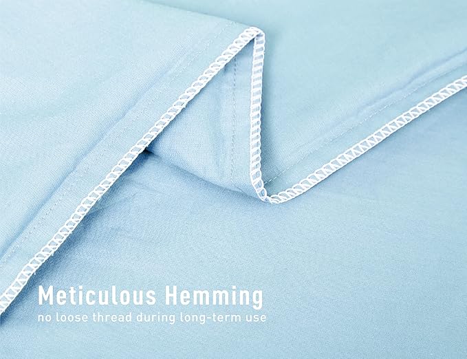 Sunflower Body Pillowcase 100% Cotton Long Pillow Cover/Case Envelope Closure 1 Pack, 21×54 inches Ashley Blue, Soft and Breathable