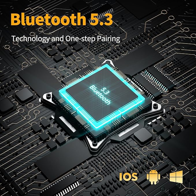 Wireless Earbuds,Bluetooth Headphones 80hrs Play Back Sport Earphones with LED Display Over-Ear Buds with Earhooks Built-in Mic IPX7 Waterproof Headset for Workout Grey -Black