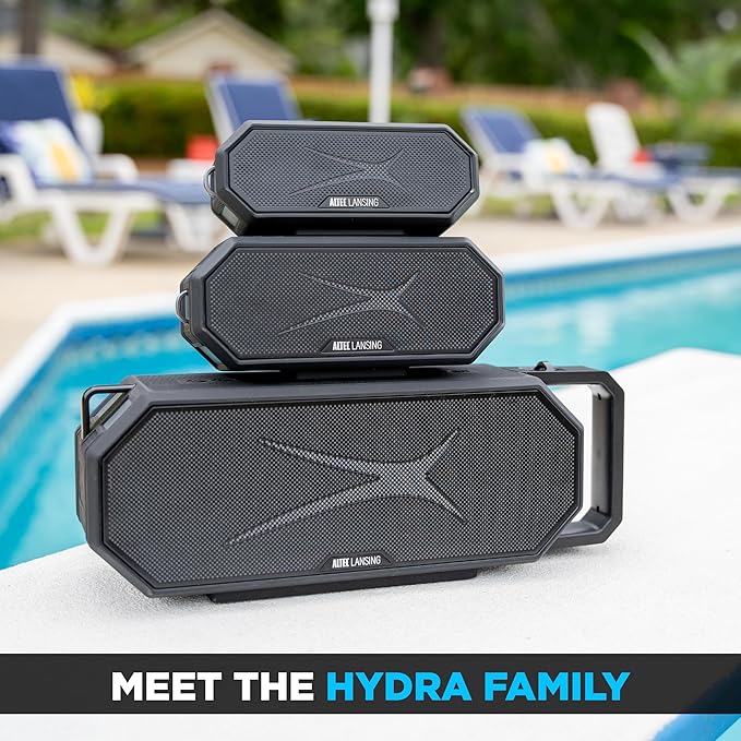 Altec Lansing - Portable Bluetooth Speaker HYDRABLAST 2.0, Waterproof IP67, 20W Output Power, Magnetic Bluetooth Speaker (Miami Dolphins)