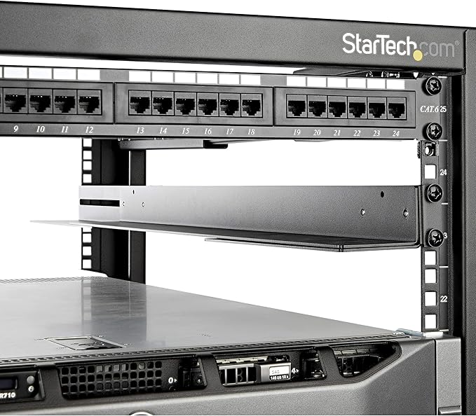 StarTech.com 1U 19 inch Server Rack Rails - 24-36 inch Adjustable Depth - Universal 4 Post Rack Mount Rails - Network Equipment/Server/UPS Mounting Rail Kit HPE ProLiant Dell PowerEdge (UNIRAILS1UB)