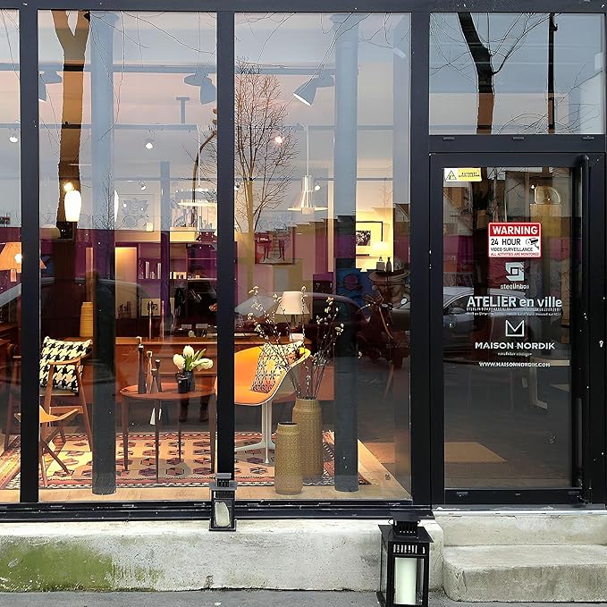 2PCS Video Surveillance Sign/All Activities Are Monitored, Waterproof Durable Security Camera Sign Sticker, Warning Signs for Home, Business, Property