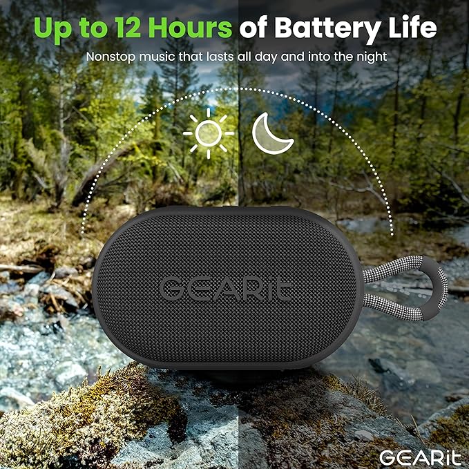 GEARit Ultra Portable Wireless Bluetooth Speaker - IPX7 Waterproof Speaker - 6W Loud Outdoor Speakers - Hands-Free Calling, 5.3 Bluetooth, TWS Pairing - Perfect for Home/Outdoor/Party/Gift