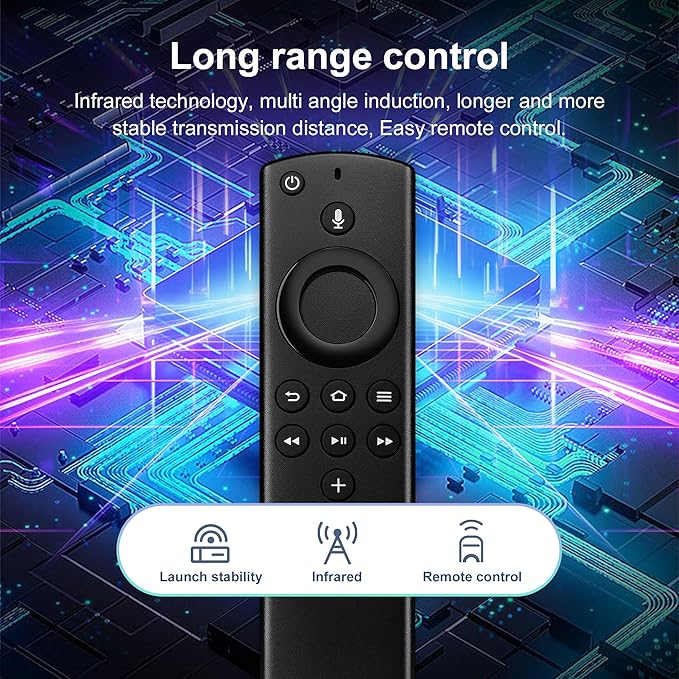 Voice Remote Control (2nd Gen) Fit for FireSeries AMZ Smart TVs Cube (1st & 2nd Gen), TV Stick 4K / Stick Lite/Stick (2nd Gen), and Smart TV (3rd Gen), Not for Insignia-Toshiba-Pioneer Smart TV