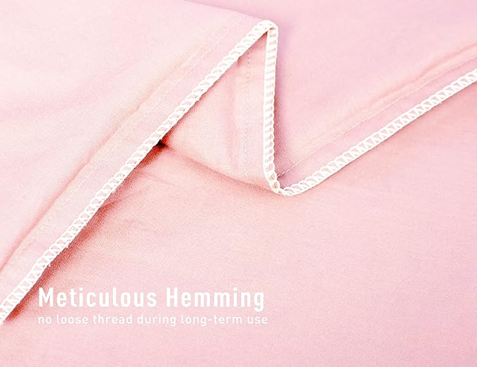 Sunflower Queen Pillowcases Set of 2, 100% Cotton Queen Pillow Cases 2, 20×30 inches Dark Pink, Soft and Breathable