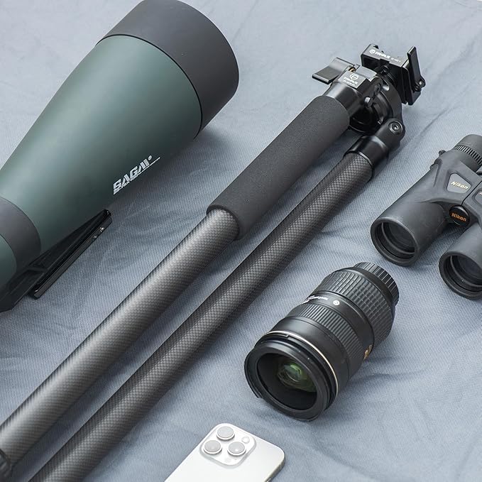 FANAUE HT-3630-65 Carbon Fiber Tripod with 65mm Ball Head – 360° Rotation, ARCA-Swiss Quick Release – 30KG Load, Lightweight & Heavy Duty,Photography, Hunting & Outdoor Activities