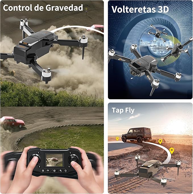 F205 Drone with 2.4" Screen, Brushless Motor FPV Drone with Camera for Adult, Auto-Hover, Gesture Control, 8GB SD Card with Card Reader, One-Key Start for Beginner
