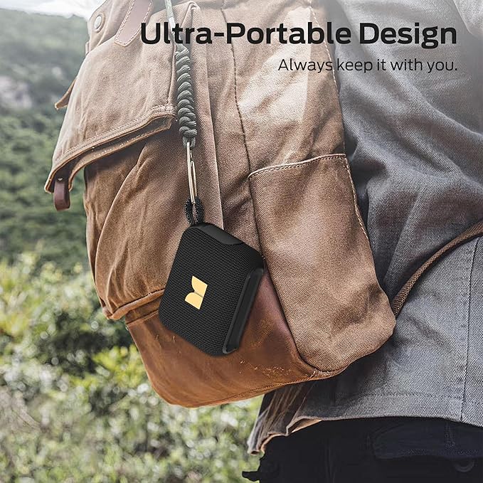 Monster Cube 1 Portable Bluetooth Speaker, IPX7 Waterproof, Bluetooth 6.0, 20H Playtime, Powerful Stereo Sound, Speaker for Home, Outdoors and Travel, Black