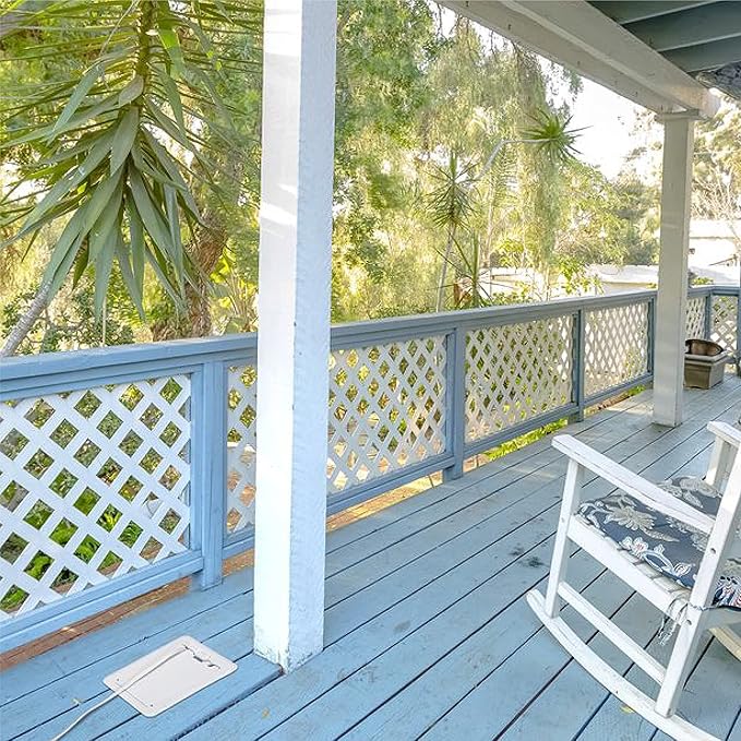 TayMac DOC320W Outdoor Comforts White In-Use Weatherproof Outlet Cover, Electrical Outlet Cover with Extension Cord Clamps for Duplex, Decorator, Outdoor Outlet Cover for Deck Box, White, 1 Gang