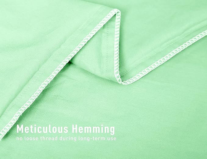 Sunflower King Pillowcases Set of 2, 100% Cotton King Size Pillow Cases 2, 20×40 inches Green Ash, Soft and Breathable