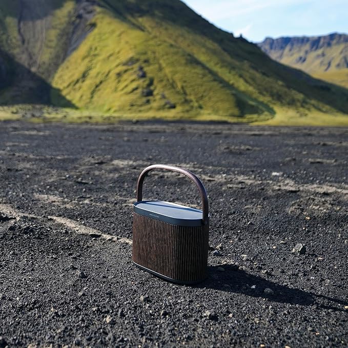 Bang & Olufsen Beosound A5 - Portable Bluetooth Speaker with Wi-Fi Connection, Carry-Strap, Dark Oak