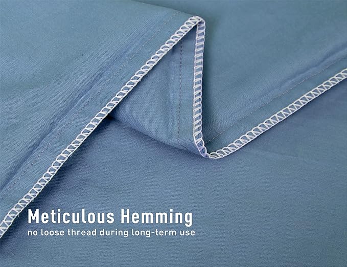 Sunflower Body Pillowcase 100% Cotton Long Pillow Cover/Case Envelope Closure 1 Pack, 21×54 inches Copen Blue, Soft and Breathable