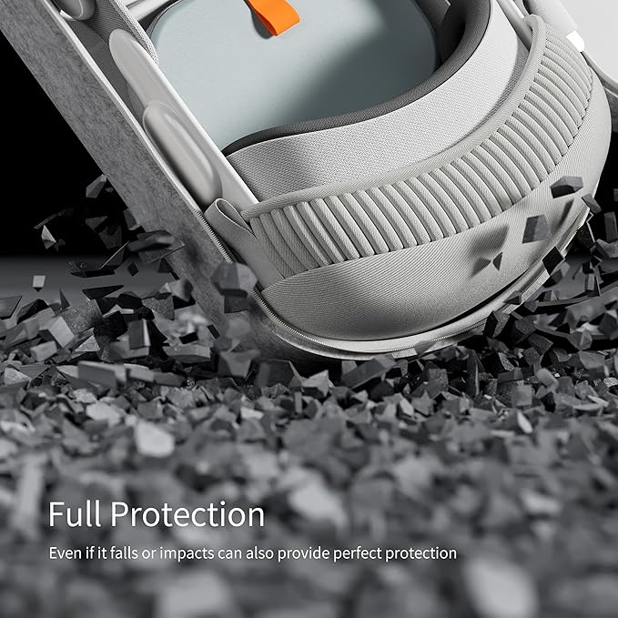 iofeiwak Rugged Armor Carrying Case for Vision Pro - Compact & Premium Hard Shell Travel Case - Beige