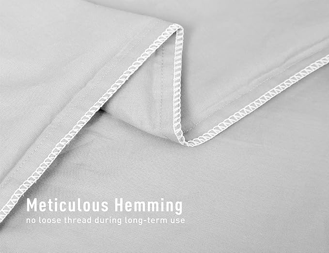 Sunflower Body Pillowcase 100% Cotton Long Pillow Cover/Case Envelope Closure 1 Pack, 21×54 inches Ash, Soft and Breathable