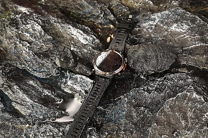 Military Smart Watches for Men Built-in GPS 3ATM Waterproof with Call/LED Flashlight, 1.45" Rugged Tactical Smartwatch with Compass, Fitness Tracker with HR/SPO2/Sleep Monitor for iPhone Android