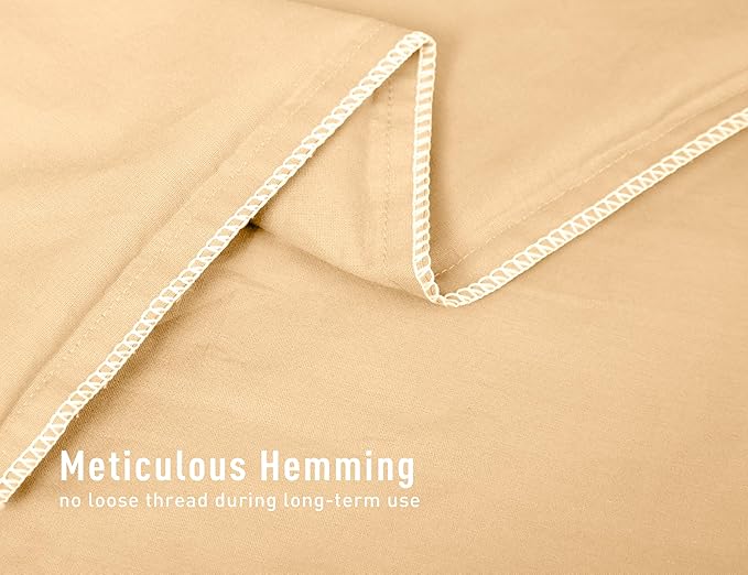 Sunflower King Pillowcases Set of 2, 100% Cotton King Size Pillow Cases 2, 20×40 inches Desert Mist, Soft and Breathable