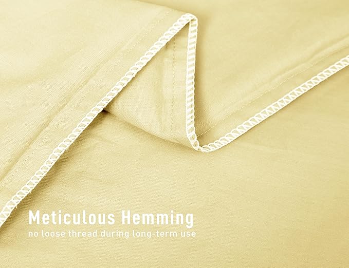 Sunflower Body Pillowcase 100% Cotton Long Pillow Cover/Case Envelope Closure 1 Pack, 21×54 inches Honeyed Straw, Soft and Breathable