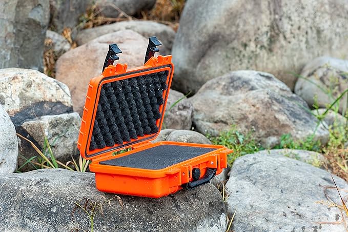 MEIJIA Portable All Weather Waterproof Protective Hard Case, Small Camera Case,Dry Case with Customizable Foam,Fit Use of Drones, Camera,Equipments, 11.65 ”x8.35”x3.78”