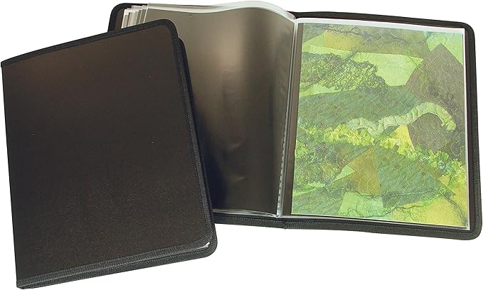 Alvin APB0406 Art Presentation Book, Great for Presentations or Storage, Acid-free, 4" x 6" Dimensions, Comes with 24 Top Loading Polypropylene Pages, Can Hold up to 48 Photos, Black.