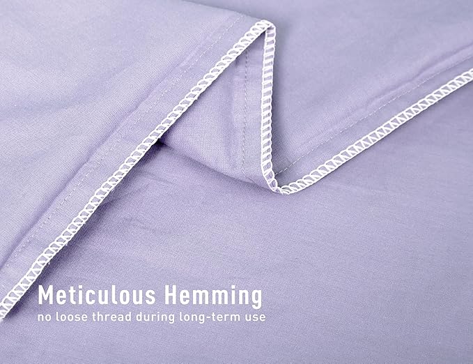 sunflower King Pillowcases Set of 2, 100% Cotton King Size Pillow Cases 2, 20×40 inches Lavender Aura, Soft and Breathable