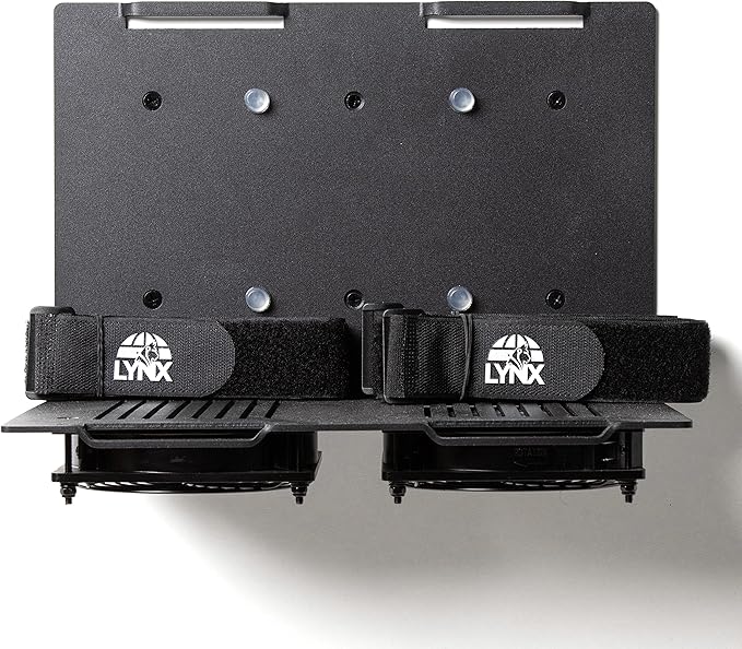 Wall Mount | Vented Computer UPS NAS Server Workstation Uninterruptible Power Supply Wall Bracket Kit with Hardware & Straps + 120mm Case Fan Attachment Points (Fans Not Included) (Medium)