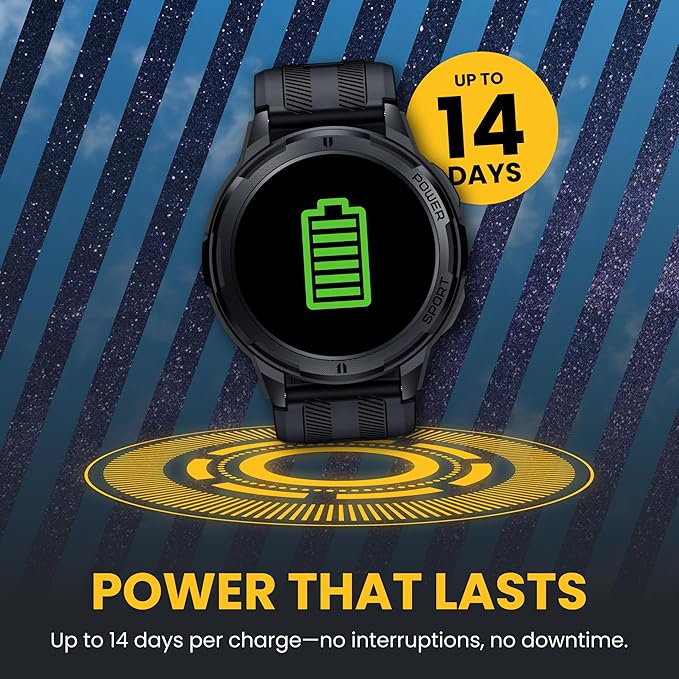 Rugged Smart Watch for Men, Foreman Smartwatch, Waterproof Digital Watch for The Toughest Jobs, with Fitness Trackers, Heart Rate Monitor, IP68, Pedometer, Workout Modes and More