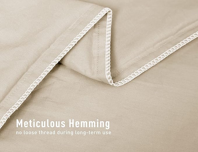 Sunflower Queen Pillowcases Set of 2, 100% Cotton Queen Size Pillow Cases 2, 20×30 inches Light Brown, Soft and Breathable