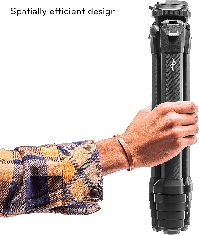 Peak Design Travel Tripod, Aluminum, Compact Design, Quick Setup and Takedown, Pro-Level Stability, Ergonomic Ball Head, Compact and Portable Travel Tripod for Camera and Phone, 20 lb Capacity