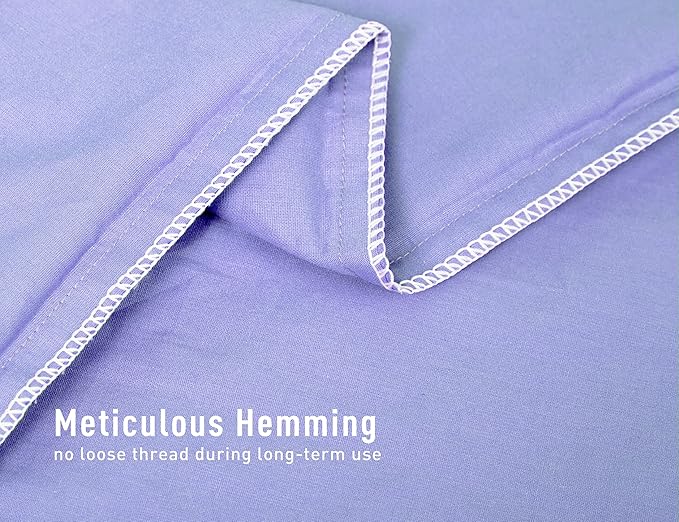 Sunflower Body Pillowcase 100% Cotton Long Pillow Cover/Case Envelope Closure 1 Pack, 21×54 inches Lavender, Soft and Breathable