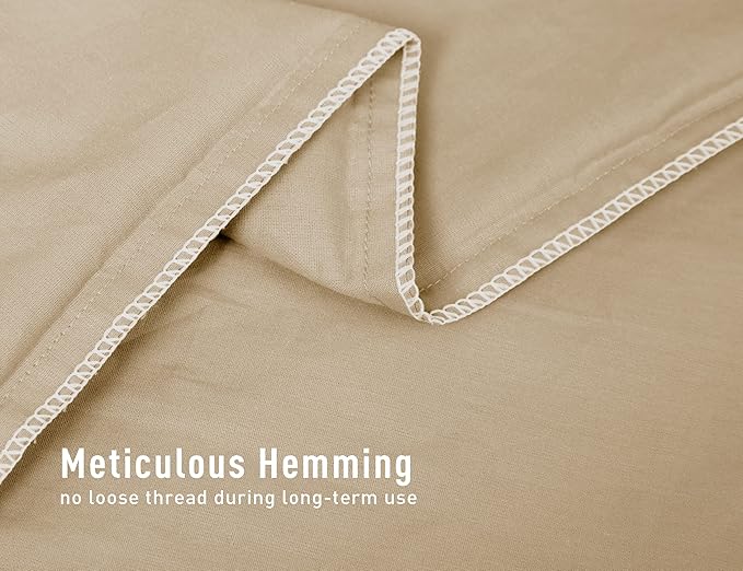 Sunflower King Pillowcases Set of 2, 100% Cotton King Size Pillow Cases 2, 20×40 inches Sandshell, Soft and Breathable