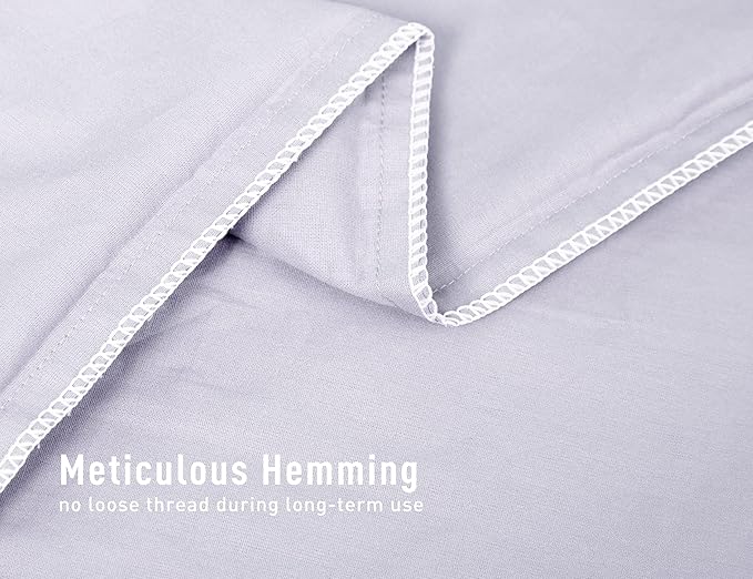 Sunflower King Pillowcases Set of 2, 100% Cotton King Size Pillow Cases 2, 20×40 inches Light Purple, Soft and Breathable