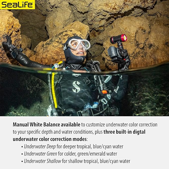 SeaLife Micro 3.0 Pro Duo 5000 Set Underwater Camera & Dual Light Set for Photography and Video, Easy Set-up, Wireless Transfer, Includes Travel case