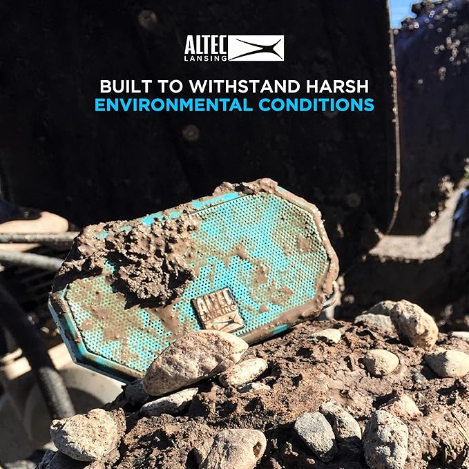 Altec Lansing Mini H2O - Waterproof Bluetooth Speaker, IP67 Certified & Floats in Water, Compact & Portable Speaker for Hiking, Camping, Pool, and Beach,Aqua