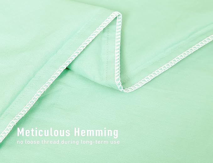 Sunflower Queen Pillowcases Set of 2, 100% Cotton Queen Pillow Cases 2, 20×30 inches Zephyr Green, Soft and Breathable