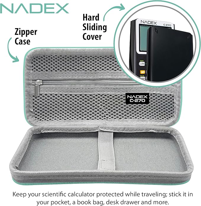 Scientific Calculator with Graphing, Includes Carrying Case, for College and High School Students, Calculus, Algebra, Geometry, Trigonometry, Statistics, Physics, Chemistry, Mint