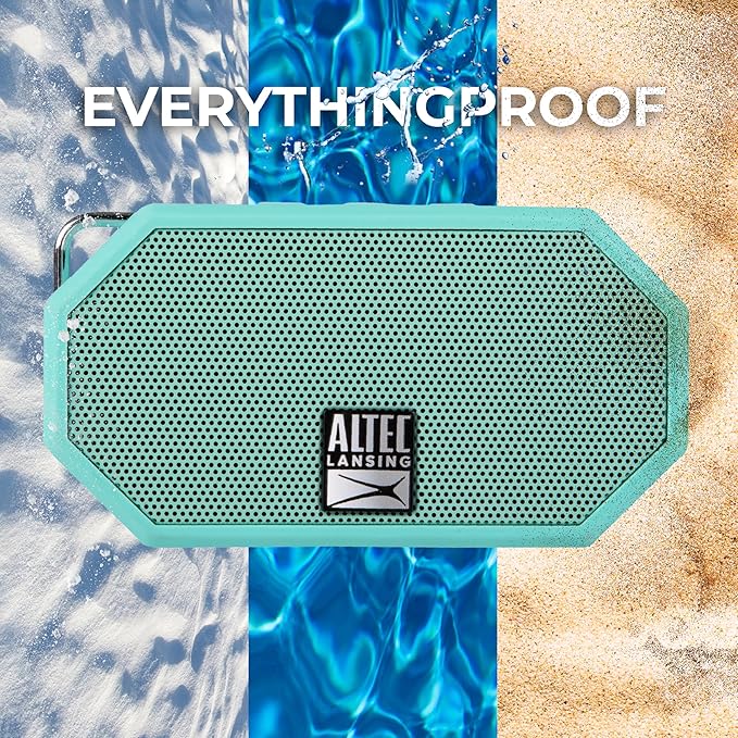 Altec Lansing Mini H2O - Waterproof Bluetooth Speaker, IP67 Certified & Floats in Water, Compact & Portable Speaker for Hiking, Camping, Pool, and Beach