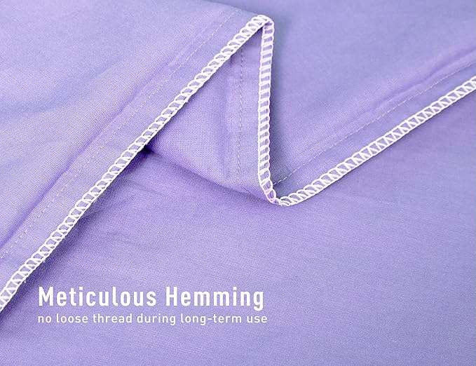 Sunflower Queen Pillowcases Set of 2, 100% Cotton Queen Pillow Cases 2, 20×30 inches Lavender, Soft and Breathable