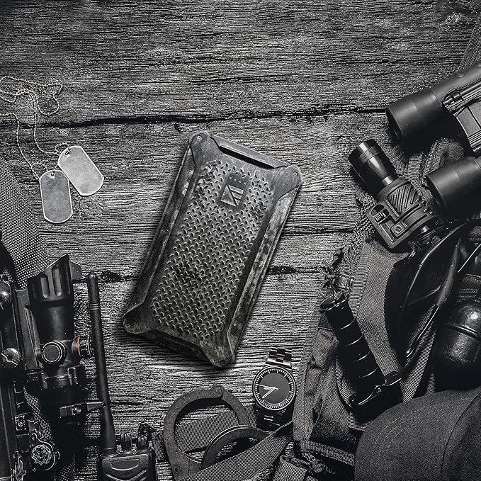 Dark Energy Poseidon Pro Indestructible Portable Charger, USB-A and USB-C Connectors, Ultra-Durable Armorflex, Long Lasting Battery, 10,000 mAh | Signature Series Plugs, Black